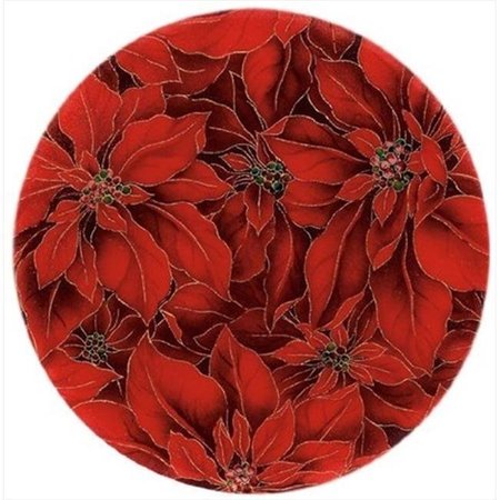 ANDREAS Andreas TRT-16 10 in. Poinsettia Round Silicone Trivet - Pack of 3 TRT-16
